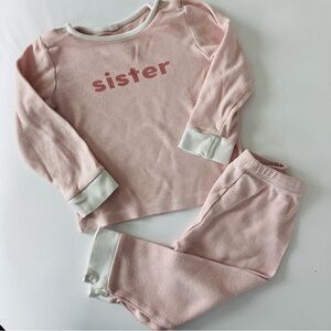 Mori Organic Baby ‘Sister’ Pajamas - Size 18-24 months